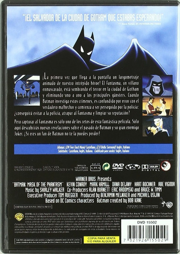 Dvd Batman La Mascara Del Fantasma / Mask Of The Phantasm | MercadoLibre