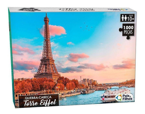 Quebra Cabeça 1000 Peças Torre Eiffel 10775 Pais E Filhos