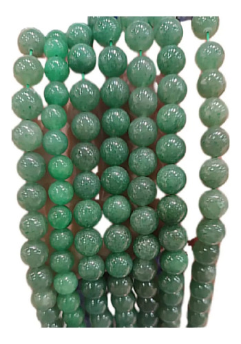 Jade Verde Piedra Natural Lisa 10mm Bisuteria 1 Tira