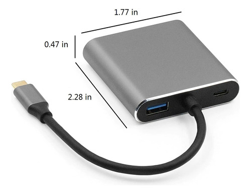 Estación De Acoplamiento Usb C 4 En 1 Con 2 Hdmi Y 4k