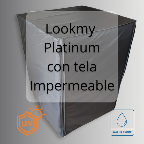 Funda Para Lavarropas Impermeable 60x60 Cm Frontal Negra | Cubre Lavarropas Exterior Con Ajuste Lookmy Platinum | Cobertor para lavarropas |