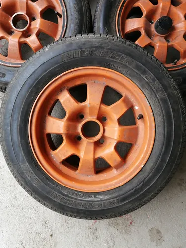 Llantas De Aleación Porsche 924 Rodado 14x6 Pase 4x100 Naranja (Usado)