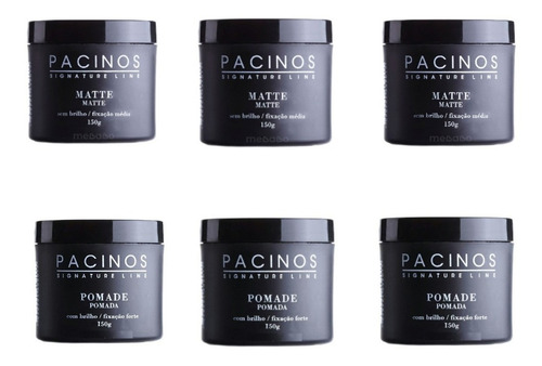 Imagem 1 de 5 de Kit 6 Unidades Pomada Modeladora Pacinos 150g
