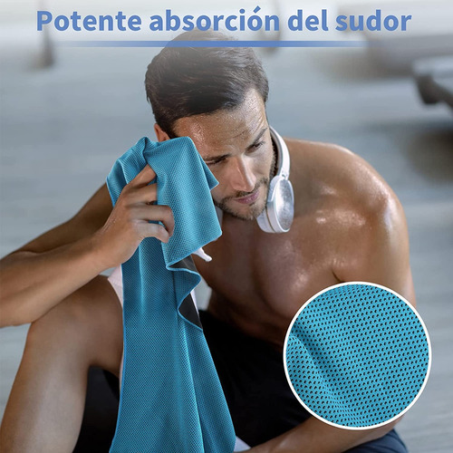 3 Toallas Frías Para Deporte - Absorbe Sudor Al Instante