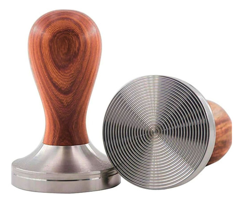 Tamper 58mm Ribbed Print Baristas Prensa Café Espresso Inox