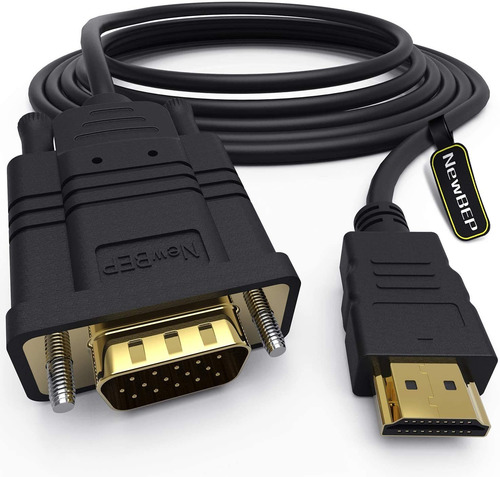 Cable Adaptador Hdmi A Vga, Newbep De 6 Pies/1,8 M Chapado..