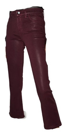 Jeans Para Mujer Vinipiel Talla 23 J Brand Selena Color Vino