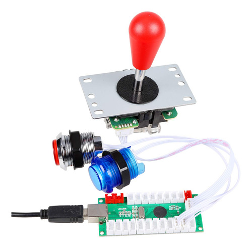 Arcade Joystick Buttons Kit Fosiya Led Ellipse Oval Style