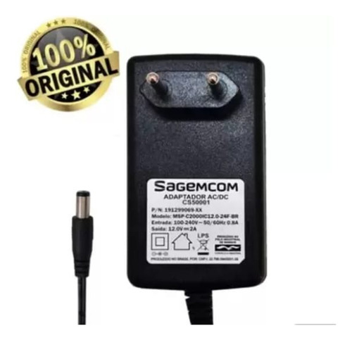 Fonte Câmeras,moldem 12v 2a Sagemcom Msp-c2000ic12.0-24f-fb