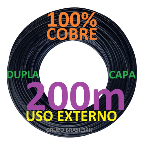 Cabo Rede Cat5e 200m 100% Cobre Uso Externo Dp Capa Multitoc