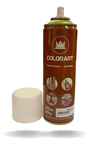 Spray Verniz Imbuia Para Madeira Móveis Porta Colorart 300ml