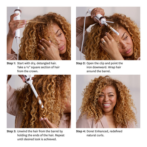 Curling Iron T3 Singlepass Curl 3/4 Pulgadas, Cerámica Blanc