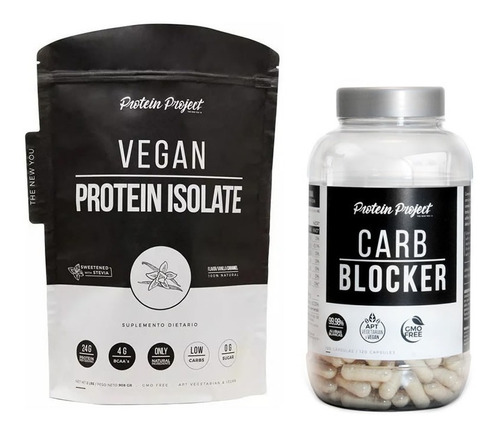 Vegan Protein Isolate 908g Protein Project +carb Blocker 120