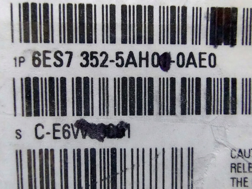 Cartão Clp Siemens 6es7 352-5ah00-0ae0 Cpu Proc Bool Fm352-5
