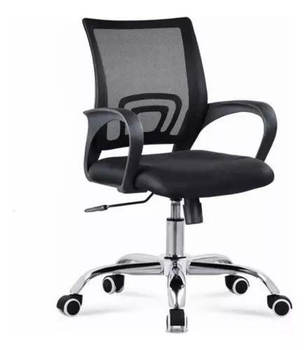 Darkecho Silla de oficina sin brazos, silla de escritorio sin ruedas,  sillas de oficina en casa de cuero acolchado grueso, silla mecedora  giratoria