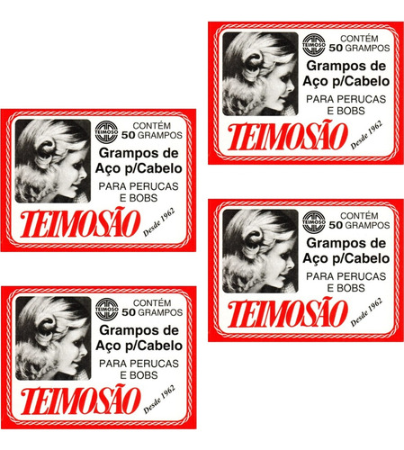 Grampo Teimoso N7 Preto Caixa C/50 Grampos Kit 04cx Grandes