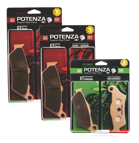 Kit Pastilha Potenza Diant+tras Ktm 950 Adv 209+181