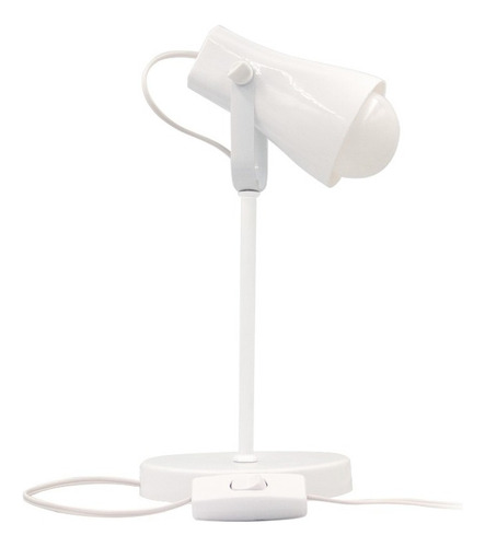 Luminária Mesa Abajur Articulável Usa Lampada Bulbo Led E27 Cor da cúpula Branco