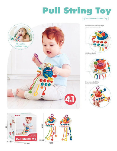 Juguetes Sensoriales Montessori String Para Bebés De 5 Pieza