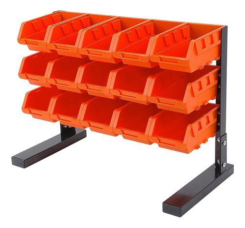 Mini Rack Almacenaje Con 15 Bins Tactix 320621 Color Naranja