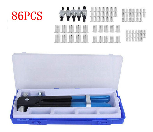 Kit Remachadora Tuerca 86 Pcs, M3 A M8 Remache Ciego