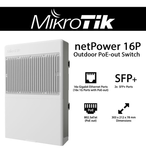 Imagen 2 de 6 de Switch Mikrotik Crs318-16p-2s+out 16 Puertos + 2sfp 72gbps