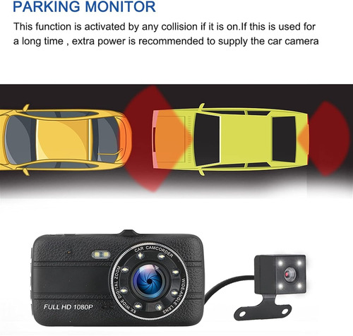 Cámara Para Automóvil 1080p Hd Dashcam