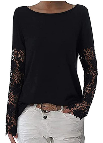 Blusas Mujer Camiseta Manga Larga Cuello O Verano Solid L 28 Blusas Mujer Camiseta Manga Larga Cuello O Verano Solid L 28