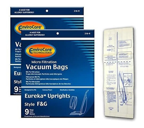 Eureka Bolsas De Aspiradora F & G Vertical (18 pk) Por Envi