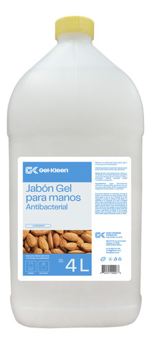 Gel Kleen Jabón Líquido Para Manos, Fragancia Almendras, Galón De 4 L, 1 Cuenta