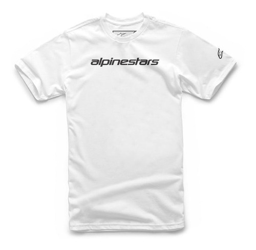 Camiseta Alpinestars Linear Wordmark Branco Preto