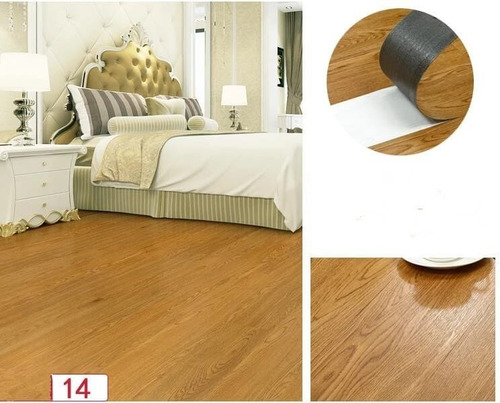 Pack 10 Lamina Pvc Pared  Madera Vinilico Adhesivo Piso