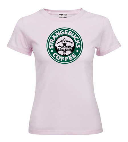 Polera Mujer Estampado Stranger Coffee