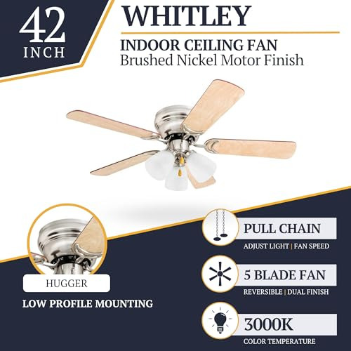 Protagonismo Hogar 50863 Whitley Hugger Ventilador De Techo