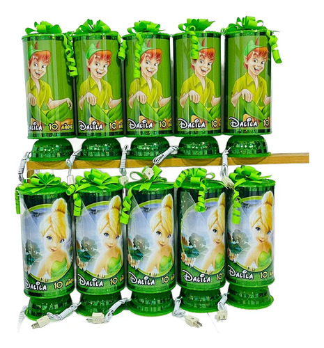 Centros De Mesa Campanita Peter Pan 10 Unidades 38cm