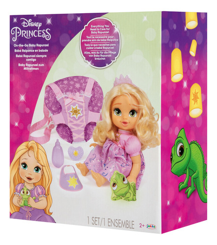 Muñeca Rapunzel Disney Con Canguro Y Accesorios