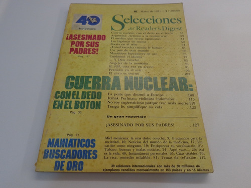 Revista Selecciones Del Readers Digest Marzo 1981 Español