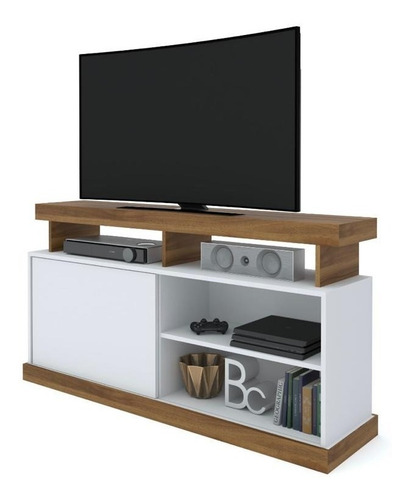 Imagen 2 de 3 de Mesa Rack Smart Tv Mueble Lcd Led Moderno Ruedas Hasta 55