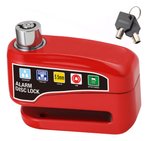 Hapemein ® Alarma Motocicle Bloqueo Impermeable Freno Disco De Candado