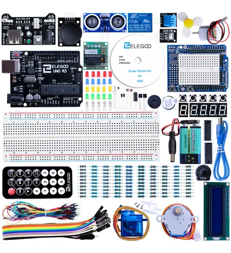 comprar Kit De Inicio Elegoo Uno Project Con Tutorial Y Placa Uno R3