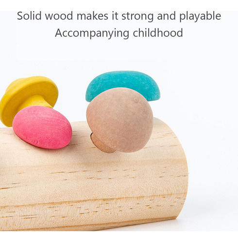 Juego De Combinación De Juguetes De Madera Para Recoger Seta