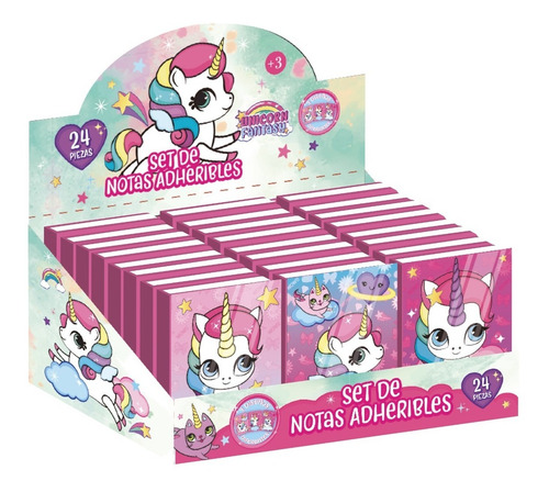 Imagen 2 de 3 de Set Notas Adheribles Unicornioregalo,fiesta,recuerdo,mayoreo