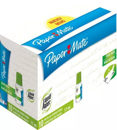 papelaria escritorio blister com 1 corretivo liquido frasco paper mate base  solvente - Busca na Criar e Organizar - Loja Online