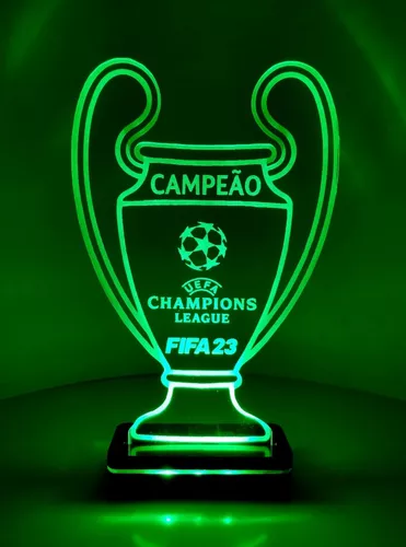 Troféu Led Game Champions League Ps4 Xbox Fifa Pes