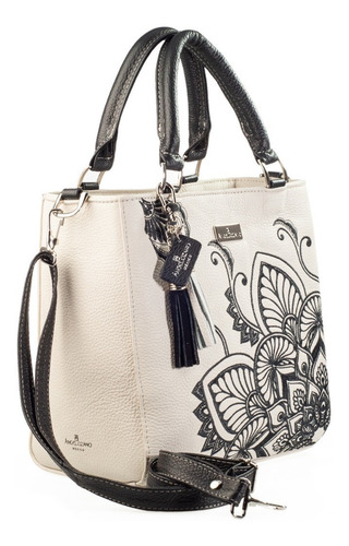 Imagen 2 de 7 de Bolsa De Piel Con Bordado Artesanal Mandala Bolso Moda Dama