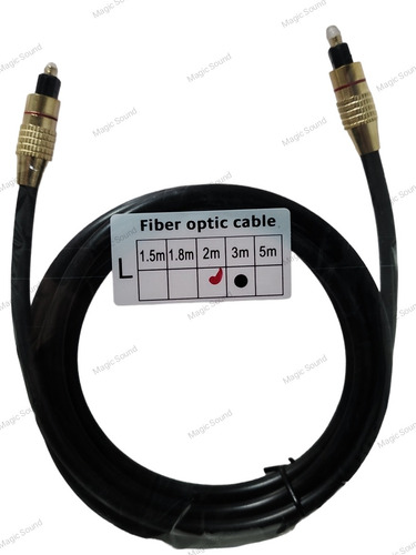 Cable Óptico Digital Toslink 2 Metros Macho Baño De Oro 