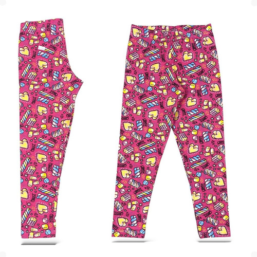 Imagem 5 de 10 de Kit 3 Calça Infantil Legging Juvenil Menina Estampada