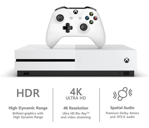 Consola Xbox One S Microsoft 4k Hd 500gb Outlet + 1 Joystick