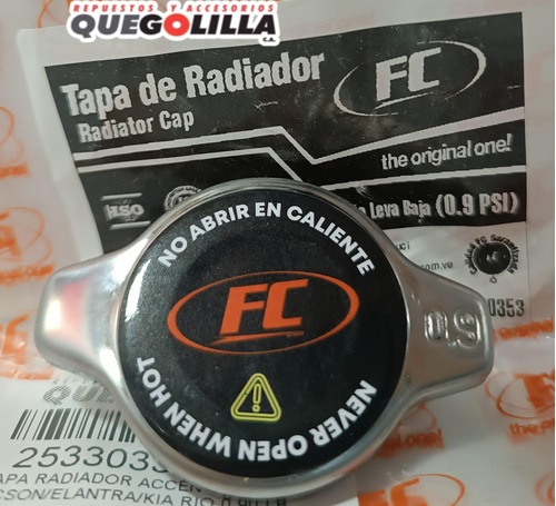 Tapa De Radiador (0.9 Lb/baja) Accent/getz/elantra/rio 1.5