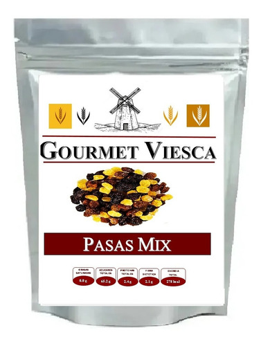 1 Kg De Mix De Uva Pasa, Arandano Y Pasa Golden